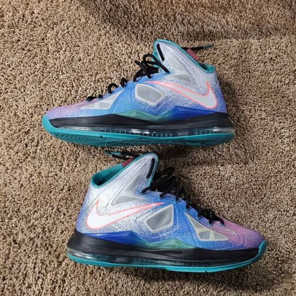 *RARE* Nike Lebron X 10 "Re-Entry - Pure Platinum" 2013 With OG Box - Men sz 12